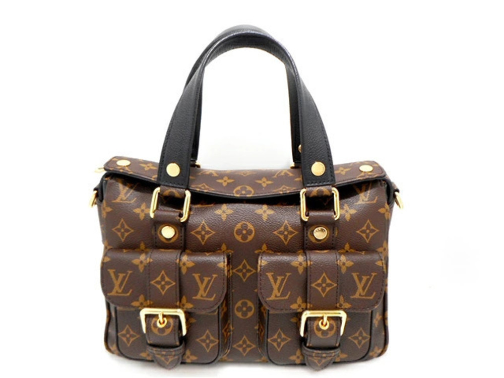 LOUIS VUITTON Bag Tote Manhattan Monogram Noir Black